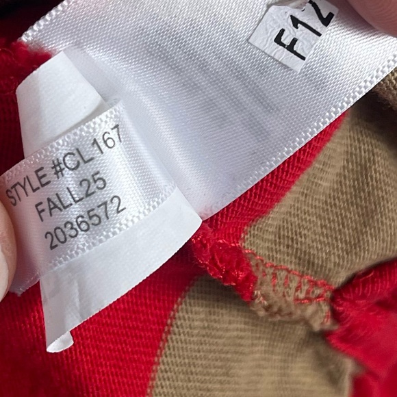 J. Crew Striped Rugby Shirt Women’s Size XXL Red Tan - Picture 5 of 8